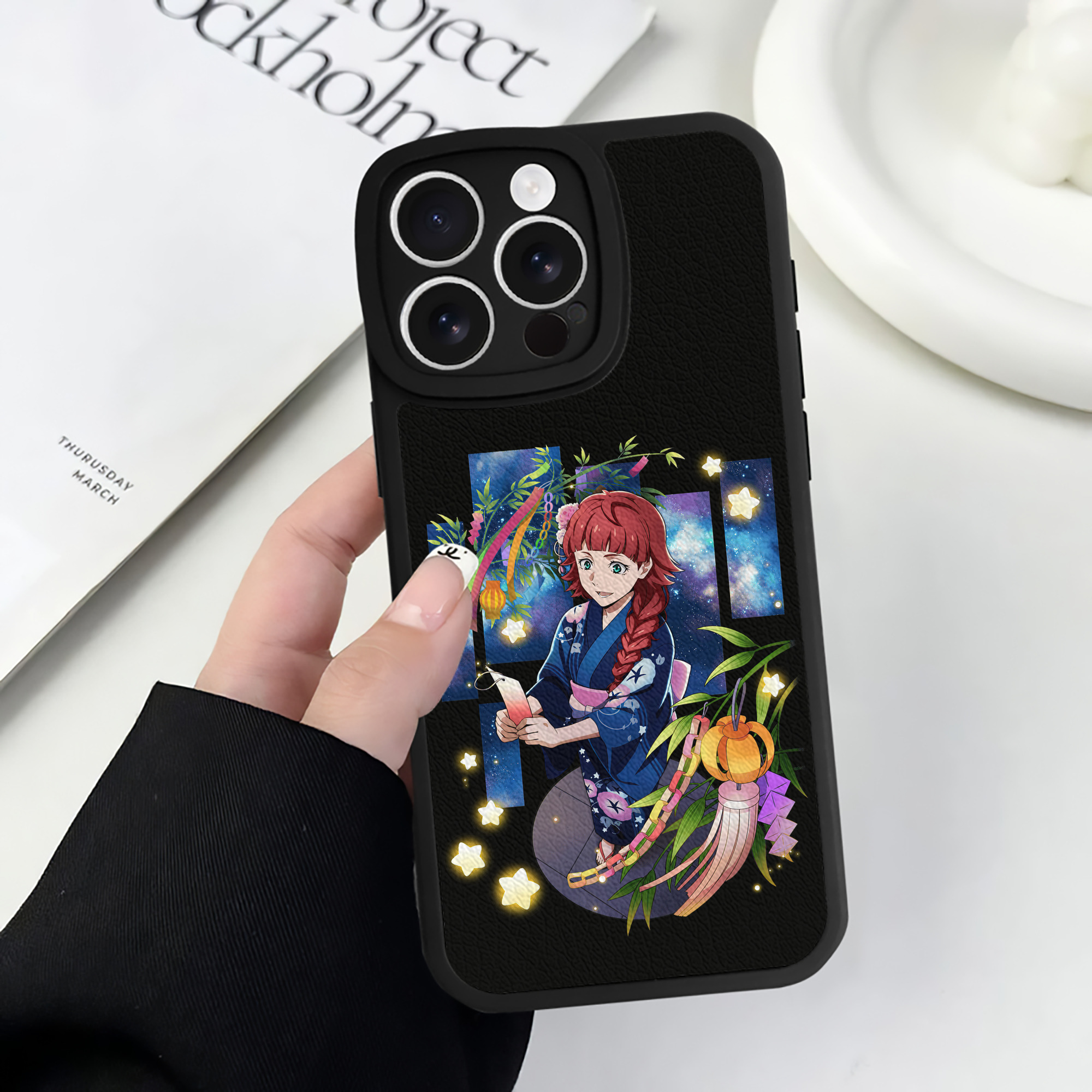 （画像用） 文豪ストレイドッグス Bungo Stray Dogs 【iPhone 16シリーズ対応】シリコンスマホケース（レザー調） 材質：シリコン